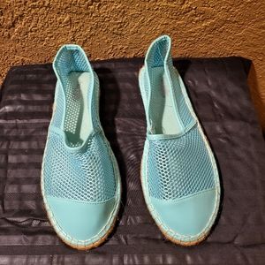 Teal Mesh Loafers